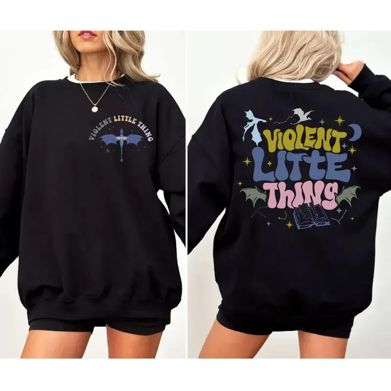 Violent Little Thing Sweatshirt, Fantasy Books Shirt, Fourth Wing Hoodie, Bookworm Tshirt, Fourth Wing Fan Shirt, Dragon...
