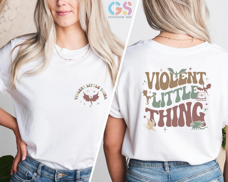Violent Little Thing T Shirt, Fourth Wing Shirt, Fantasy Book Lover Gift Hoodie, Sweatshirt | UrbanDripWear.com
