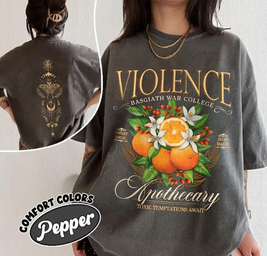 Violet Apothecary  Shirt, Basgiath War College Merch, Fourth Wing Shirts, Riders Quadrant, Bookish Tee, Gift For Book Lover
