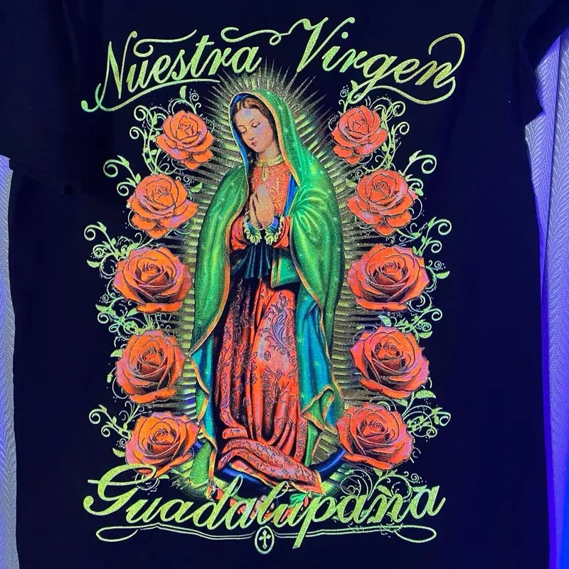 Virgencita doble vista T-shirt Man Tshirt Shortsleeve Hoodie, Sweatshirt | UrbanDripWear.com