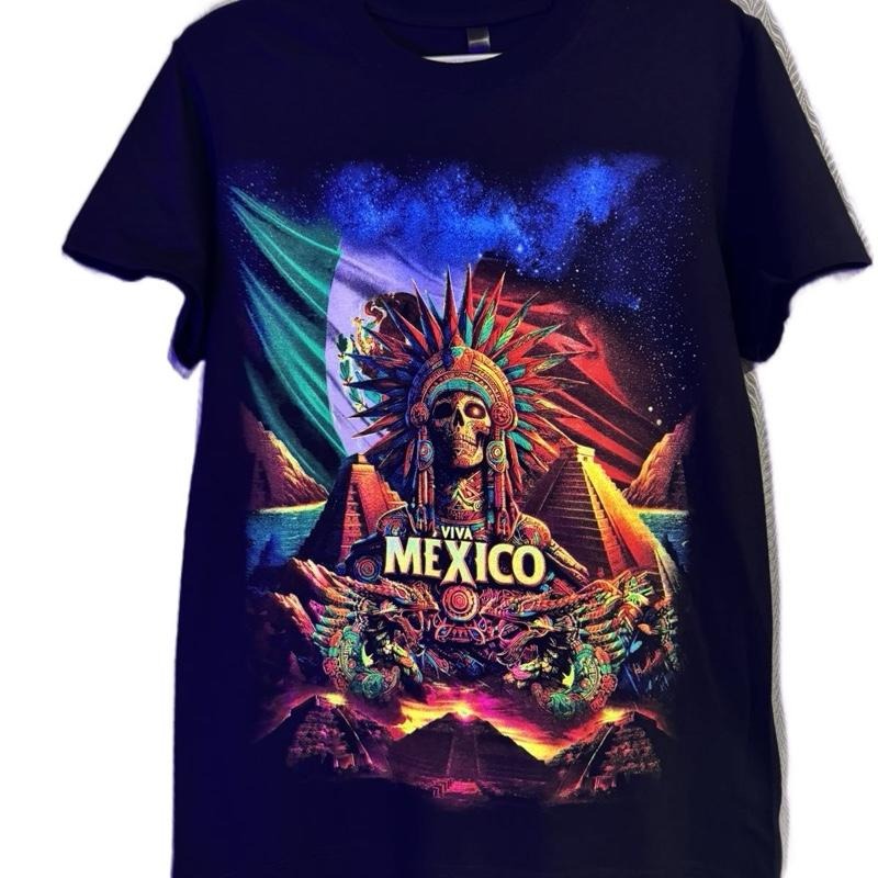 Viva Mexico T-shirt - Black Graphic Tee Featuring Vibrant Mexican Art Design Casual Hoodie, Sweatshirt | UrbanDripWear.com