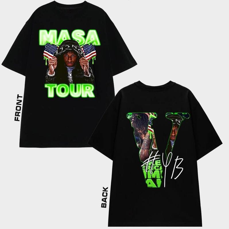 Vlone YB YoungBoii MASA Tour 2025 Shirt Rap Hip Hop Graphic Tee for Music Fans Hoodie, Sweatshirt | UrbanDripWear.com