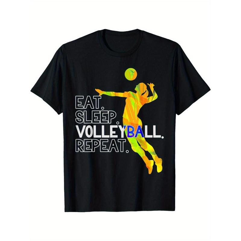 Volleyball Eat. Sleep. Volleyball. Repeat. T-Shirt made in usa Hoodie, Sweatshirt | UrbanDripWear.com