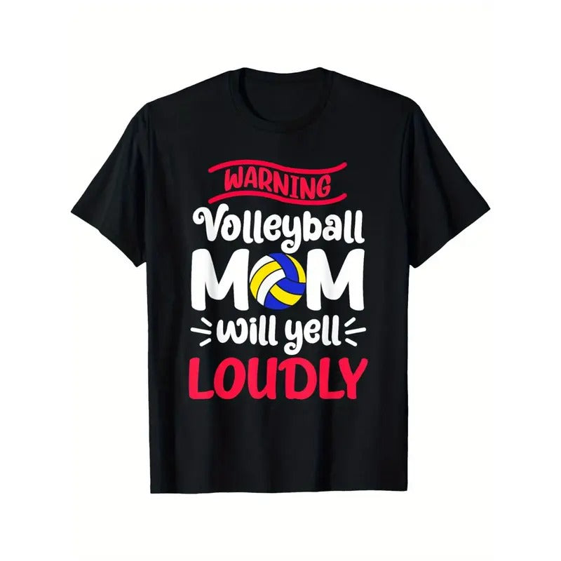 Volleyball Mom Warning Volleyball Mom Will Yell Loudly T-Shirt Made in USA Hoodie, Sweatshirt | UrbanDripWear.com