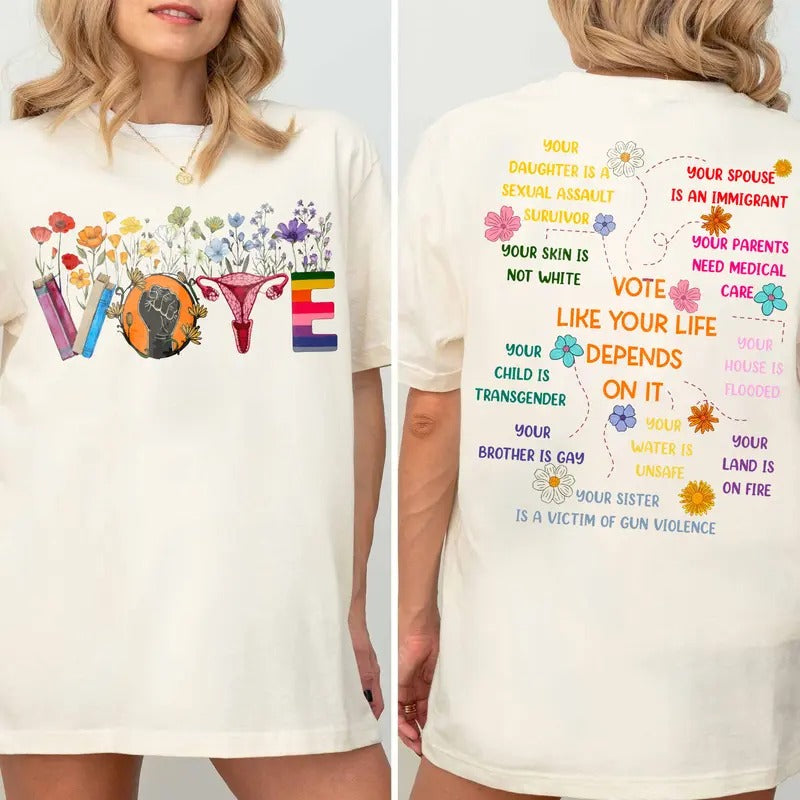 Vote As If Shirt, Kamala Harris Shirt, Voting Tee, Election Tee, Roe v Wade Shirt, Pro Choice Tee, Vote Gift Hoodie,...