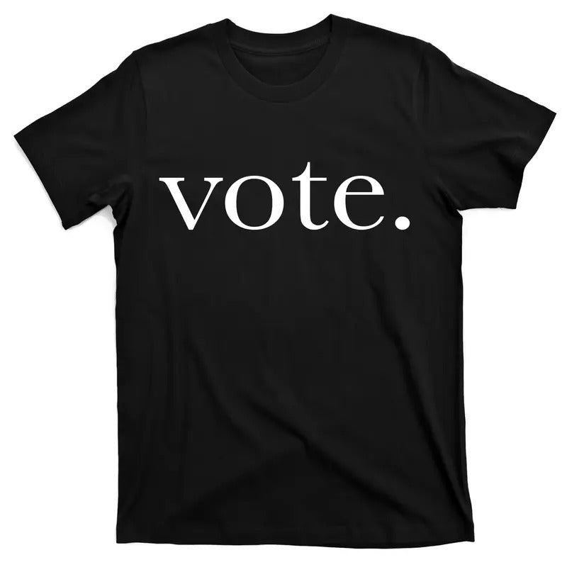 Vote Simple Logo T-Shirt - High Quality 100% Cotton Adult Unisex Tee for Men and Women