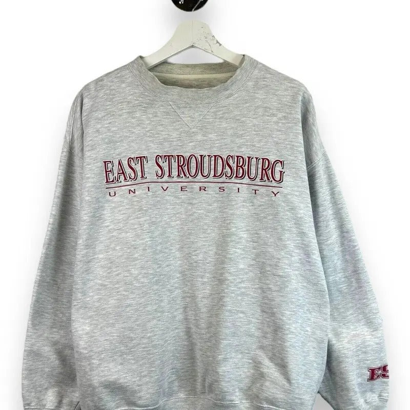 Vtg East Stroudsburg University Collegiate Spellout Graphic Sweatshirt Sz Large T-Shirts, Hoodie | UrbanDripWear.com