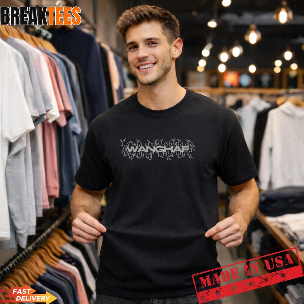 WANGHAF Double Font Sided Dark T-Shirt