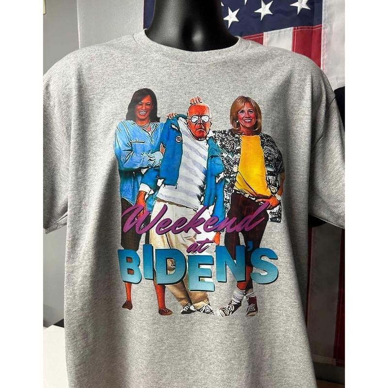 WEEKEND AT BIDENS, Short sleeve shirt Hoodie, Sweatshirt | UrbanDripWear.com