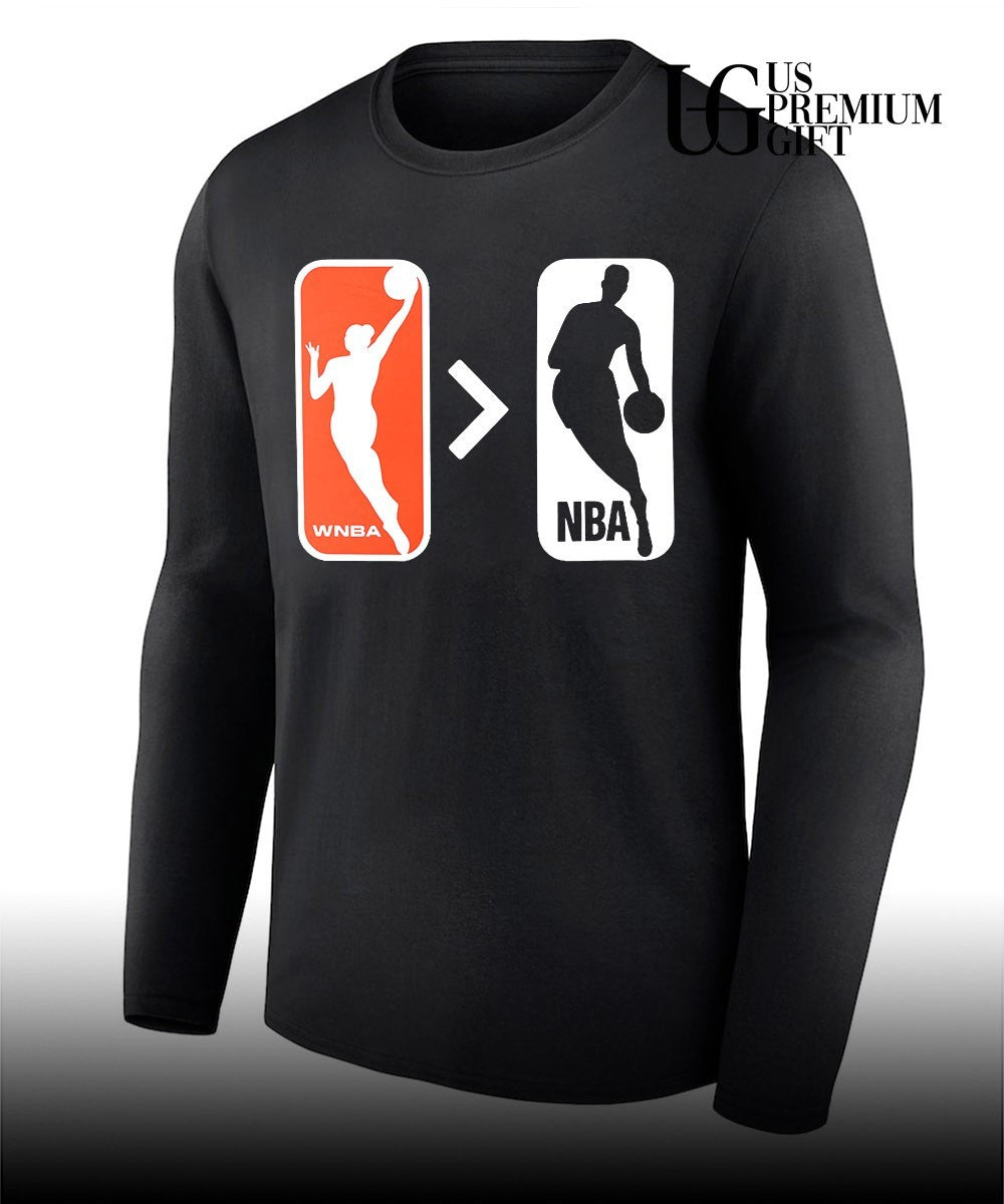 WNBA Is Greater Than NBA logo shirt