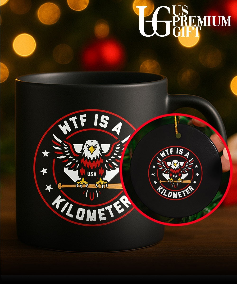 WTF Kilometer Patriotic American Eagle Baseball USA flag shirt