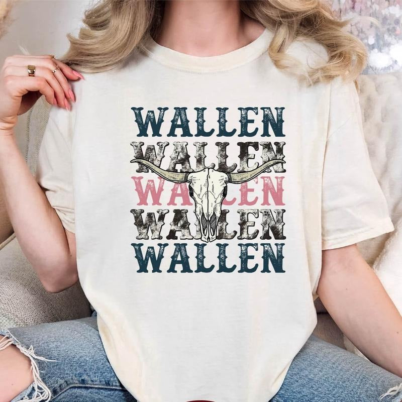 Wallen T-Shirt, Wallen Bullhead Tee, Cowboy Wallen Shirt, Western Bull TShirt, Wallen Westerns Gift Hoodie, Sweatshirt
