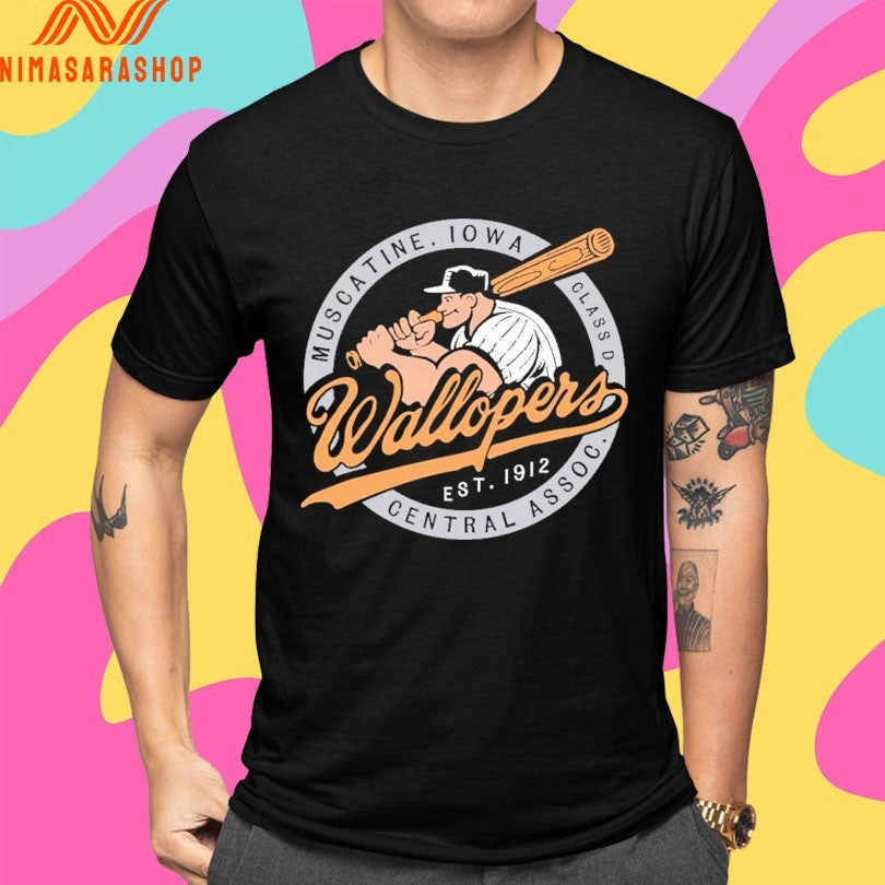 Wallopers Muscatine Iowa Class Est 1912 Central Assoc Shirts