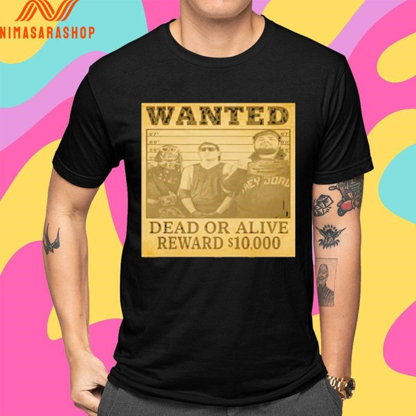 Wanted Dead Or Alive Reward $10000 Shirts