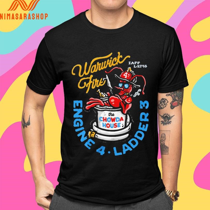 Warwick Fire Engine 4 Ladder 3 Iaff L 2748 Shirts