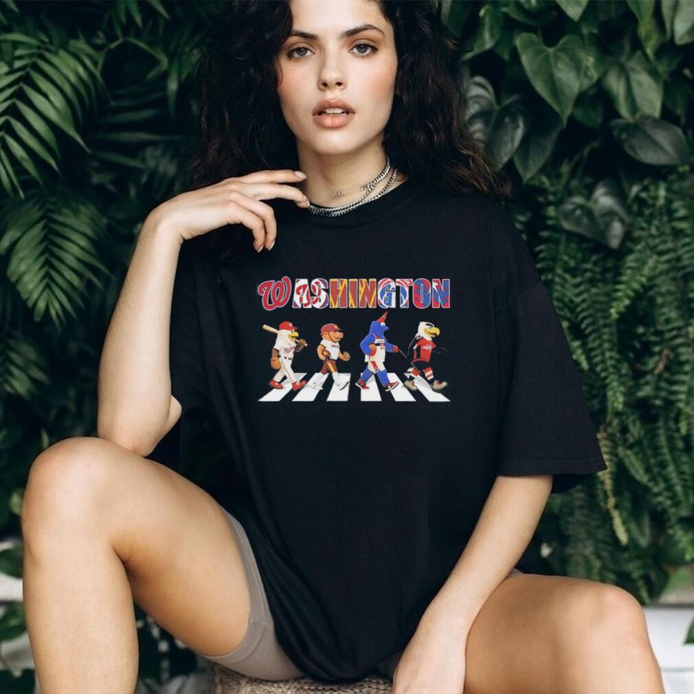 Washington DC City Sports Mascots Abbey Road Crossing T shirt