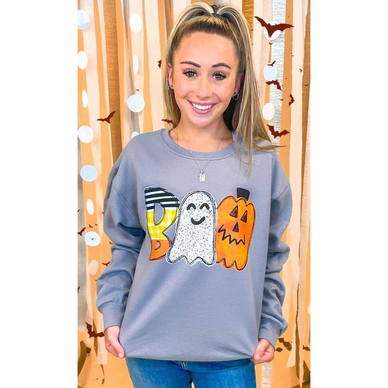 Watercolor Boo Graphic Sweatshirt T-Shirts, Hoodie | UrbanDripWear.com