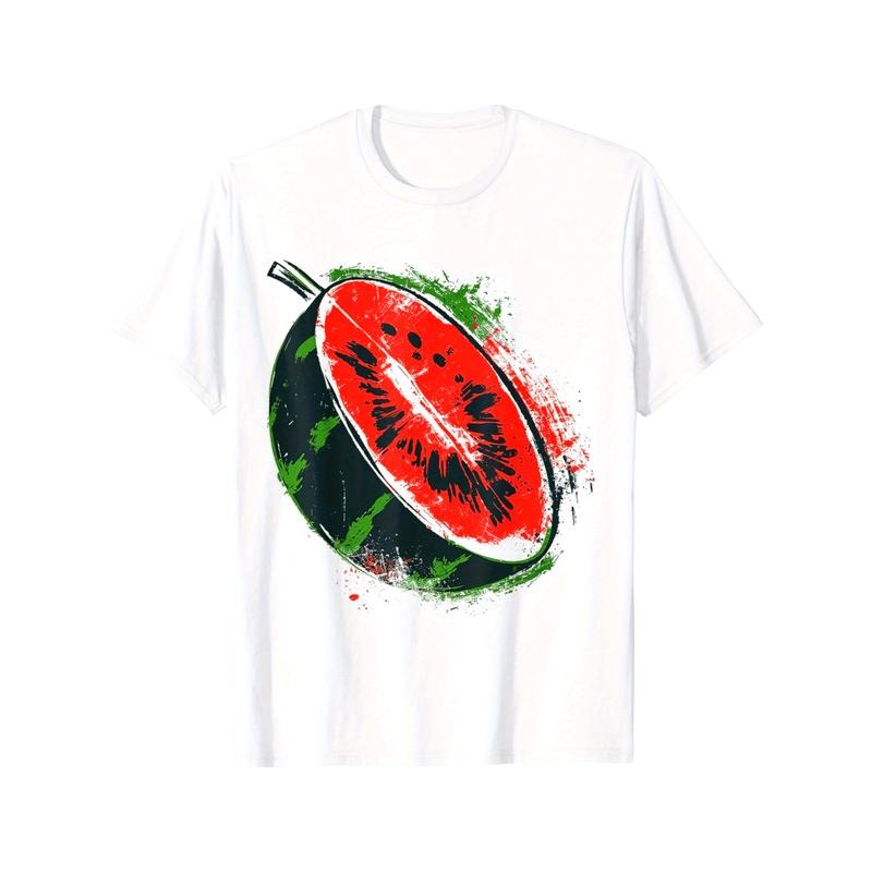 Watermelon Art Painting Abstract Graphic Watermelon T-Shirt made in usa Hoodie, Sweatshirt | UrbanDripWear.com
