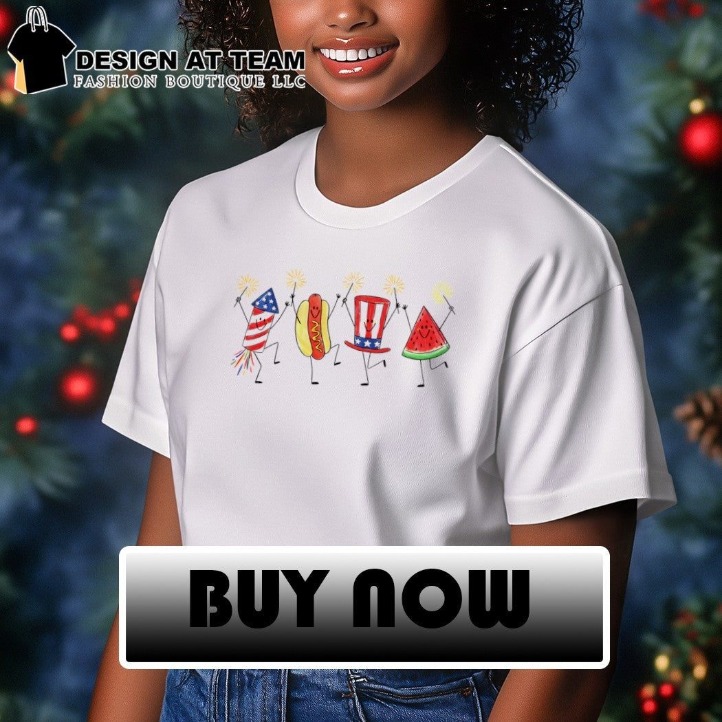 Watermelon Hot Dog Firework Fourth of July America’s 250th Years 2026 shirt