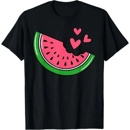 Watermelon Slice Melon Summer Vacation Season Fruit Lovers T-Shirt Made in USA Hoodie, Sweatshirt | UrbanDripWear.com