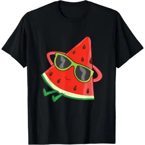 Watermelon Summer Melon With Sunglasses Funny Watermelon T-Shirt Made in USA Hoodie, Sweatshirt | UrbanDripWear.com