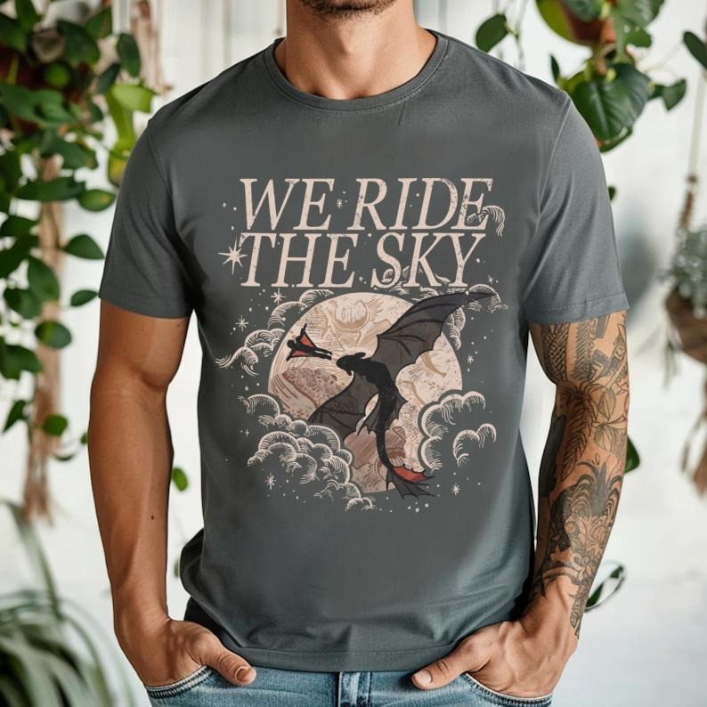 We Ride The Sky Shirt, Night Fury Shirt, T00th3ss, HTTYD Sweatshirt, Gift For Friend Hoodie | UrbanDripWear.com
