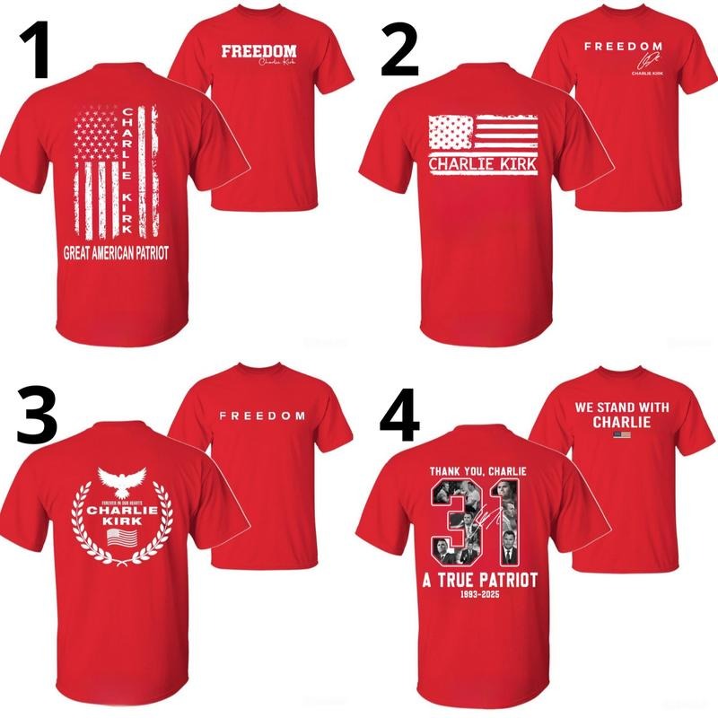 Wear Red on October 14th as CJK Day Shirt, C.K. Birthday Tee, Charlie Kirk Freedom T-shirt, Graphic Design Unisex Cotton...