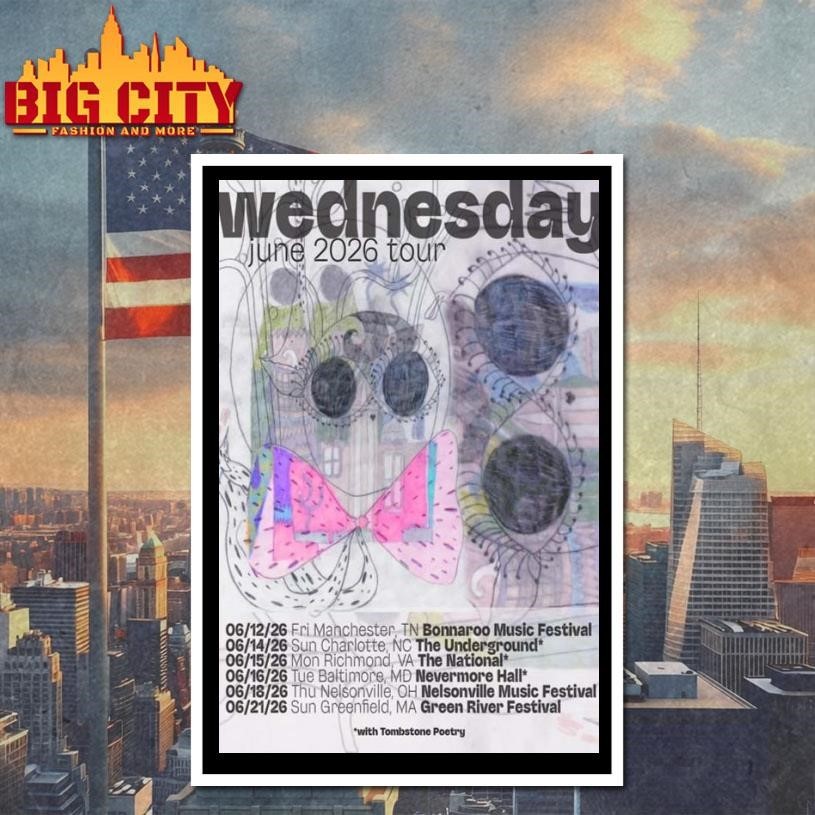 Wednesday June 2026 Tour Poster Shirt