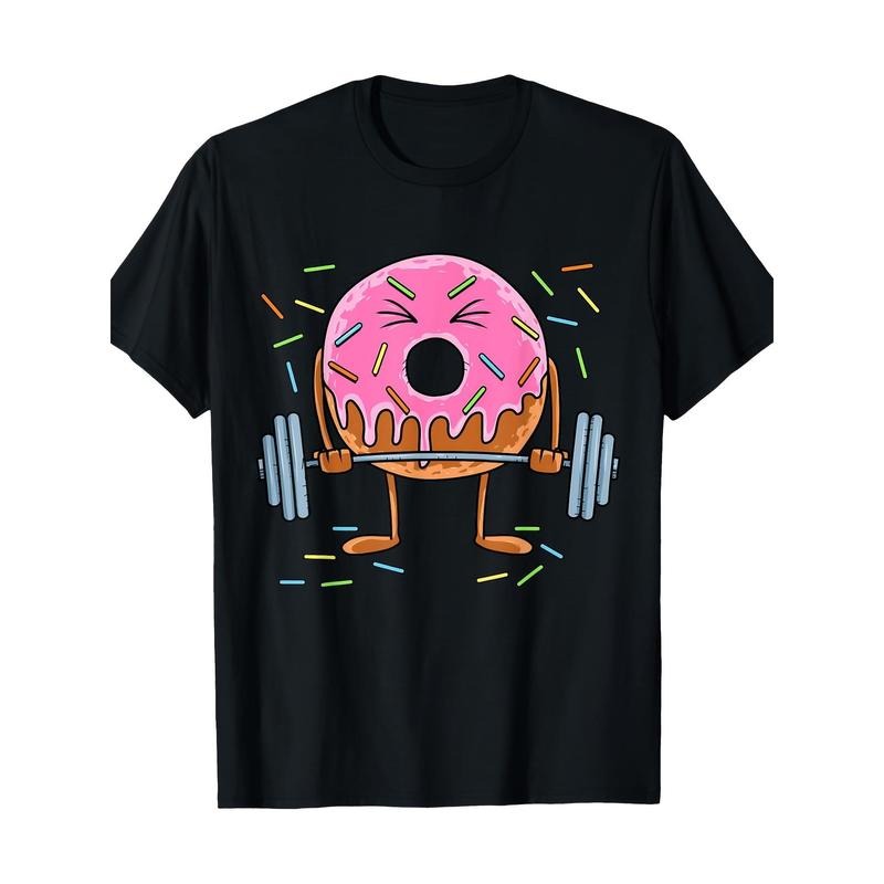 Weightlifting - Fun fitness workout Gym Donut Lover T-shirt, men's T-shirt Made in USA Hoodie, Sweatshirt | UrbanDripWear.com