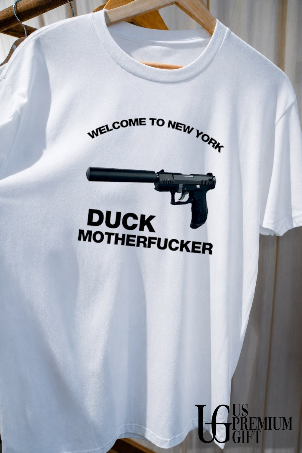 Welcome To New York Duck Motherfucker guns shirt