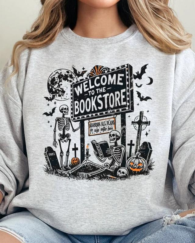 Welcome To The Bookstore Heavy-weight Crew Sweatshirt T-Shirts, Hoodie | UrbanDripWear.com