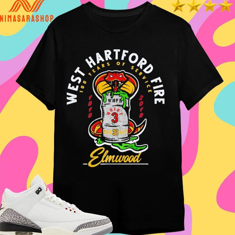 West Hartford Fire Club 100 Years Of Service 1919-2019 Elmwood Shirts