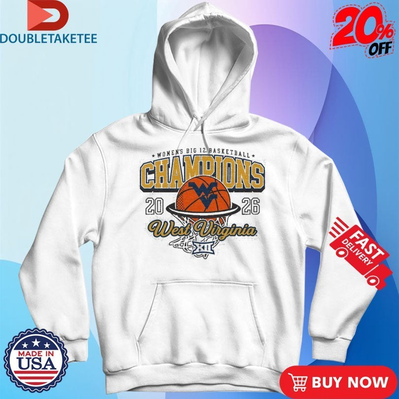 West Virginia Mountaineers WVU 2026 Big 12 Women’s Basketball Champions T-shirts