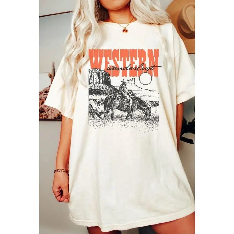 Western Graphic Tee, Cowgirl T-shirt, Cute Cowgirl TShirt , Comfort Colors Shirt, Country Music Tee, Desert Tshirt, Retro...