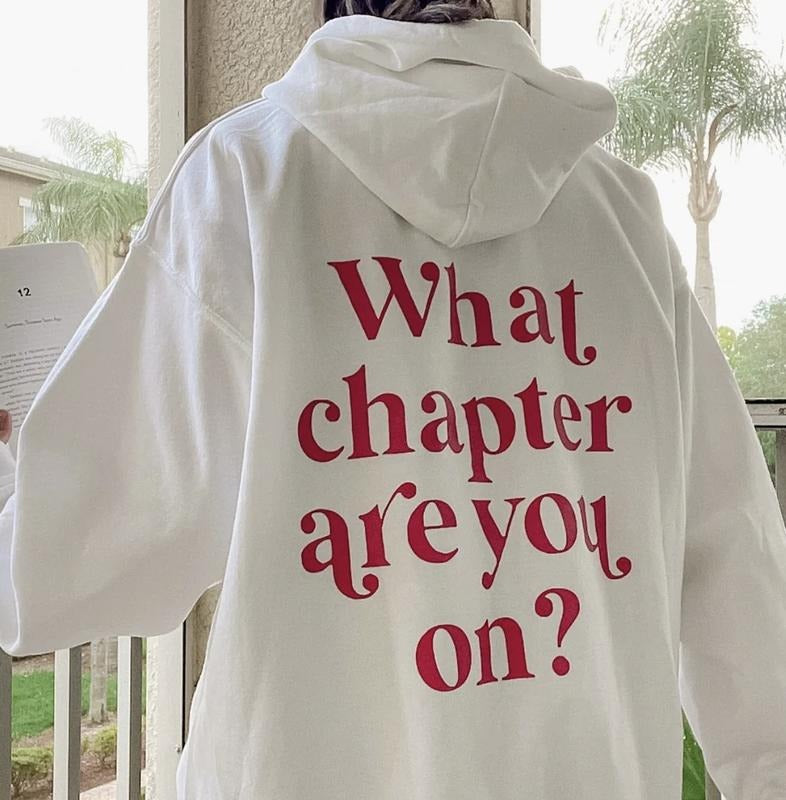 What Chapter are you on Hoodie (Hoodie Sweatshirt, Unisex Fit, Causal Sweatshirt Unisex Jumper)) Menswear Oversized...