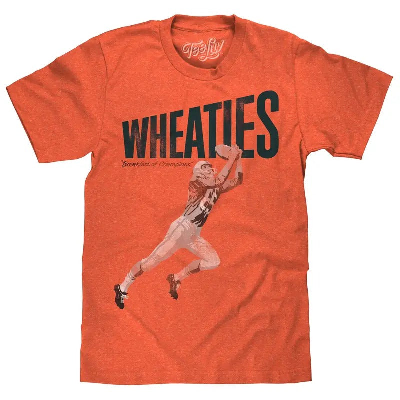 Wheaties Breakfast of Champions Football Player T-Shirt - Orange Hoodie, Sweatshirt | UrbanDripWear.com