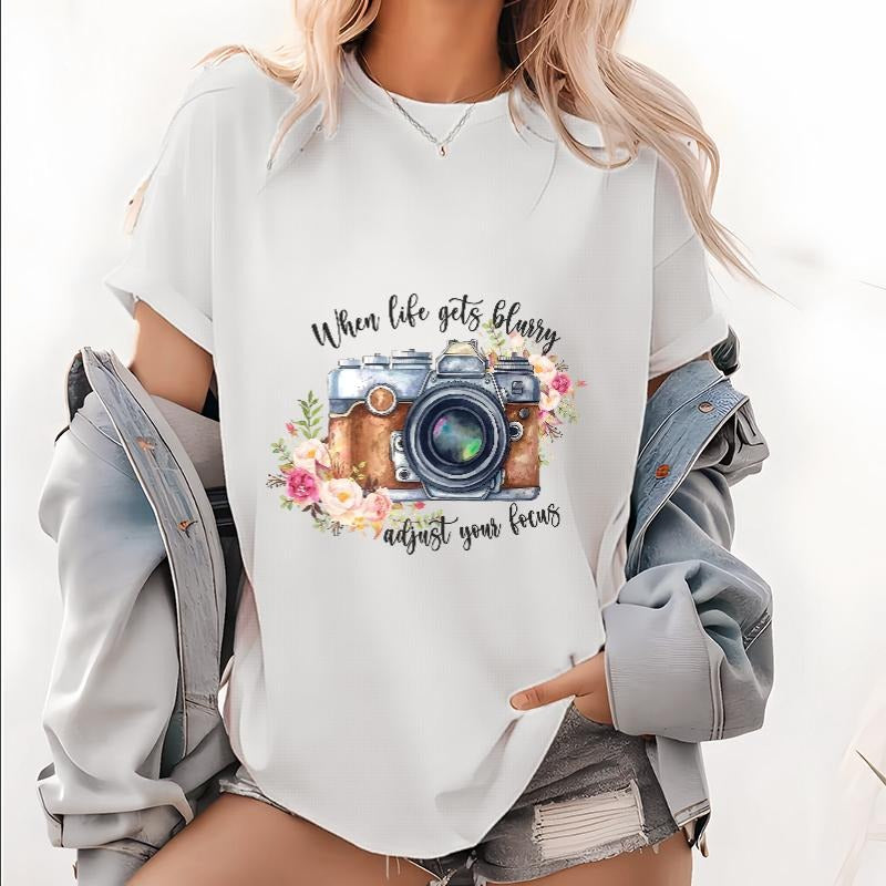 When Life Gets Gloomy, Adjust Your Focus, Cute, Trendy Heat Transfer for T-Shirts, Ready to Press Hoodie, Sweatshirt