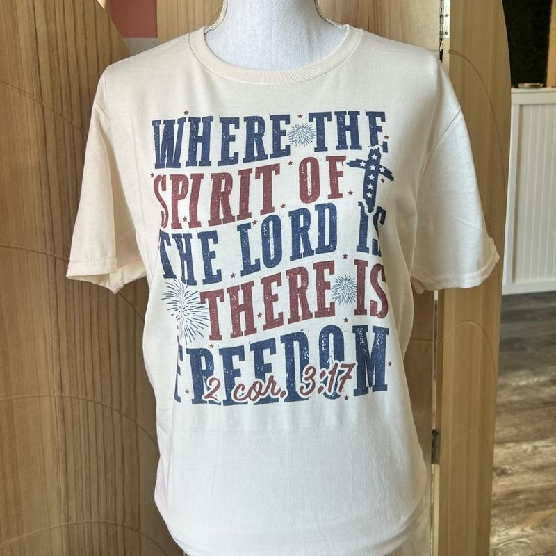 Where The Spirit Of The Lord Is There Is Freedom - Christian Tee - July Fourth Shirt Hoodie, Sweatshirt | UrbanDripWear.com