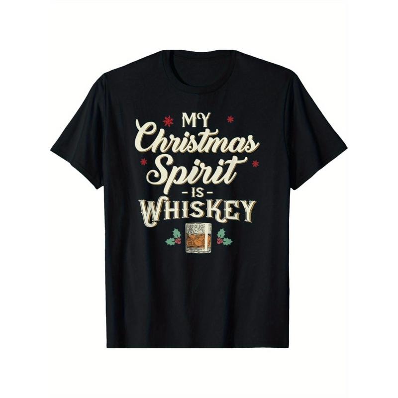 Whiskey is My Christmas Spirit Drinking Funny Xmas T-Shirt  made in usa Hoodie, Sweatshirt | UrbanDripWear.com