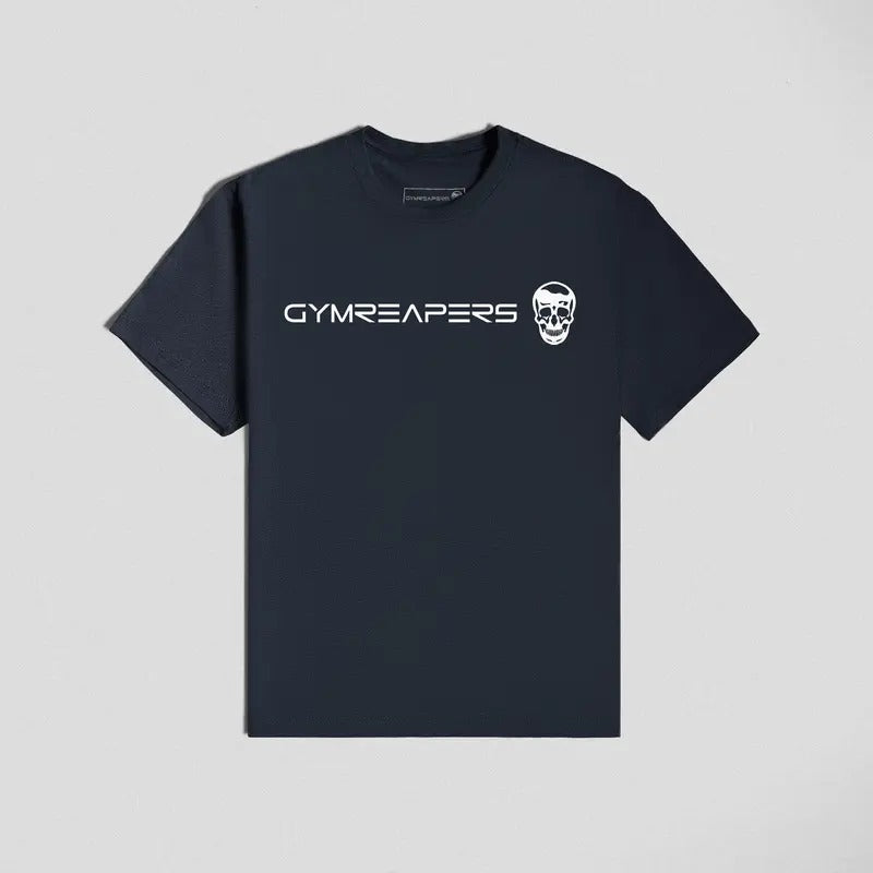 Gymreapers Basic Shirt - Soft Cotton/Poly Blend - Navy/White - Summer Season - Top Hoodie, Sweatshirt | UrbanDripWear.com