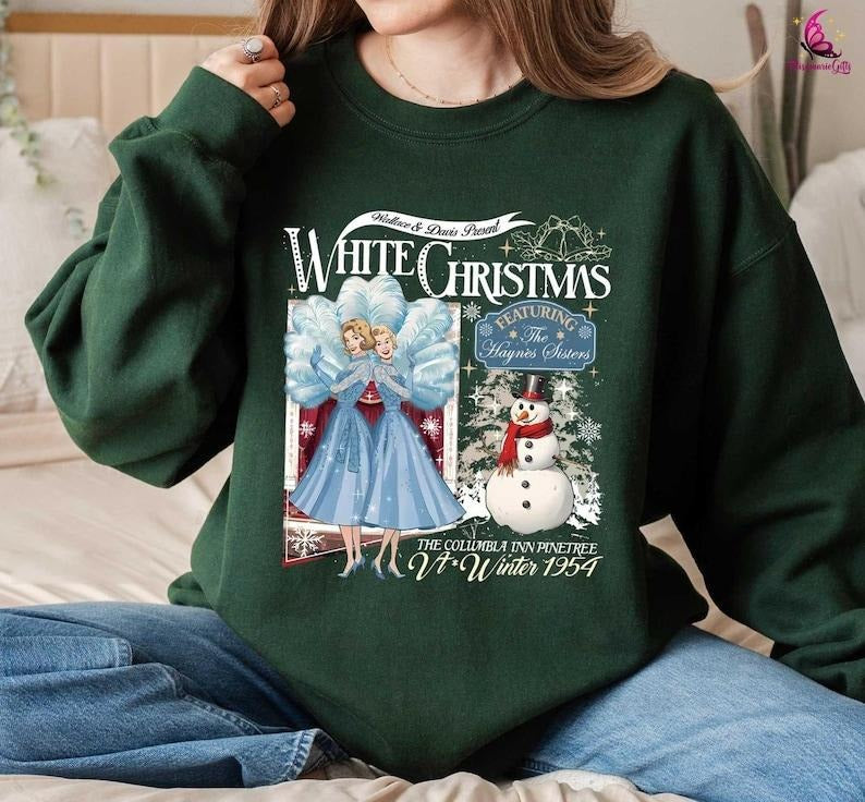 White Christmas Movie 1954, Wallace and Davis White Christmas Shirt, Christmas Movie Shirt, Haynes Sisters, White...