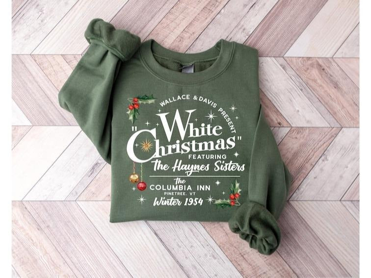 White Christmas Movie Sweatshirt,Christmas White Movie 1954 Sweatshirt Menswear Hoodie T-Shirts | UrbanDripWear.com