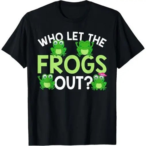 Who Let The Frogs Out Funny Frog Lovers MM T-Shirt  Made in USA Hoodie, Sweatshirt | UrbanDripWear.com