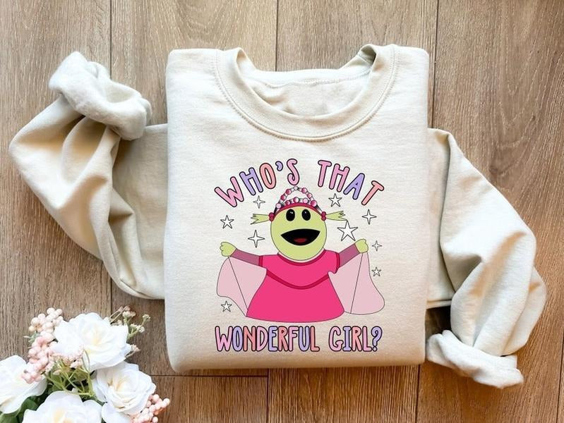 Who's that Wonderful Girl Sweatshirt, Who's that Wonderful Girl, Funny Meme Shirt, Retro Cartoon Shirt, Cartoon Princes...