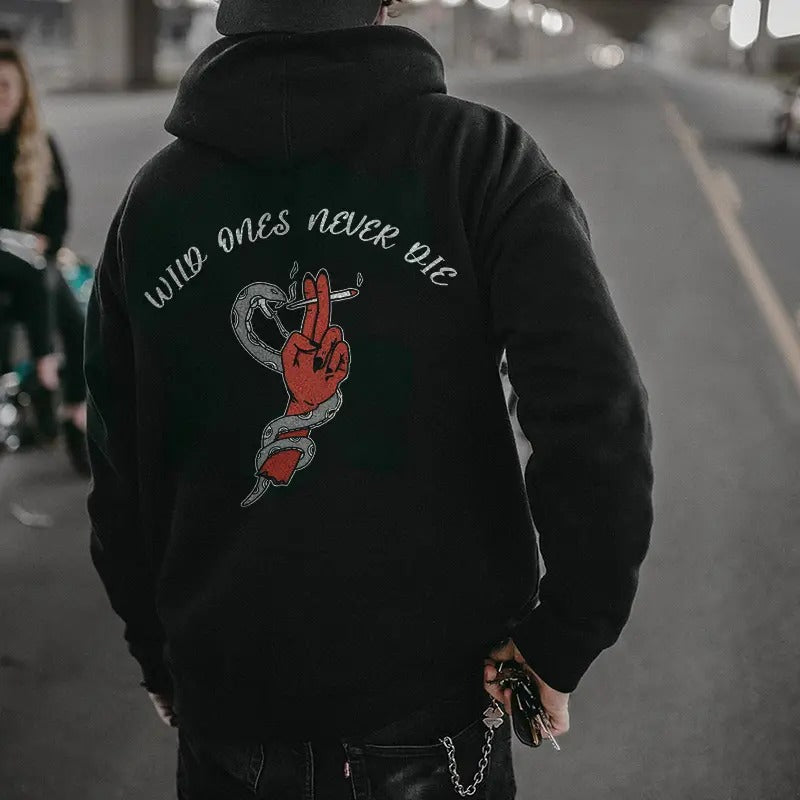 Wild Ones Never Die Men's Hoodie, Sweatshirt, Comfort Errands, Classic Cotton Fabric Menswear, Women's Clothing,...