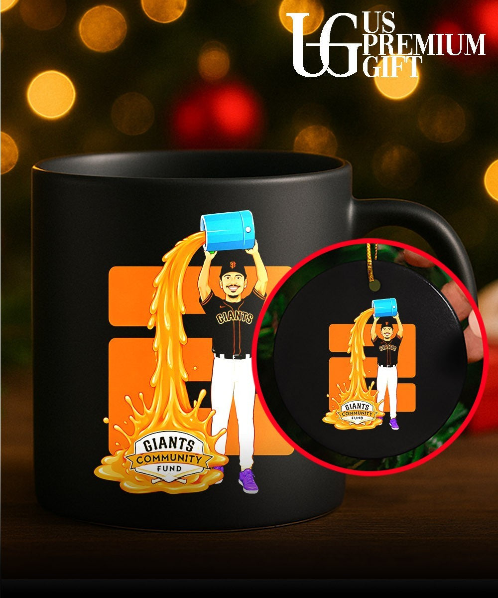 Willy Adames San Francisco Giants Community Fund baseball player pouring bucket shirt