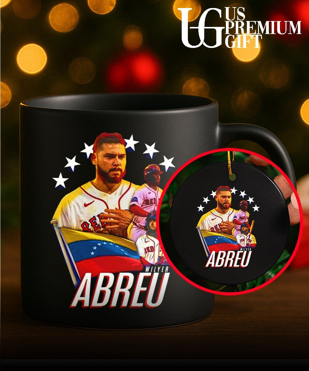 Wilyer Abreu Boston Red Sox Venezuela flag signatures shirt