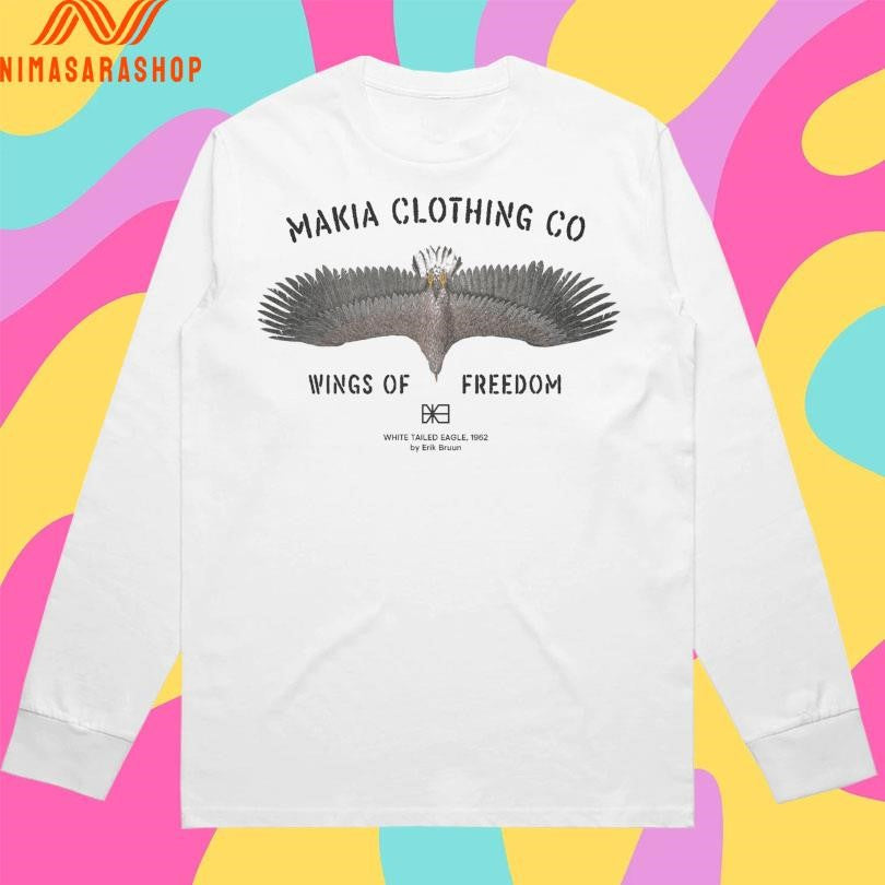 Wings Makia Clothing Co Wings Of Freedom White Tailed Eagle 1962 By Erik Bruun Shirts