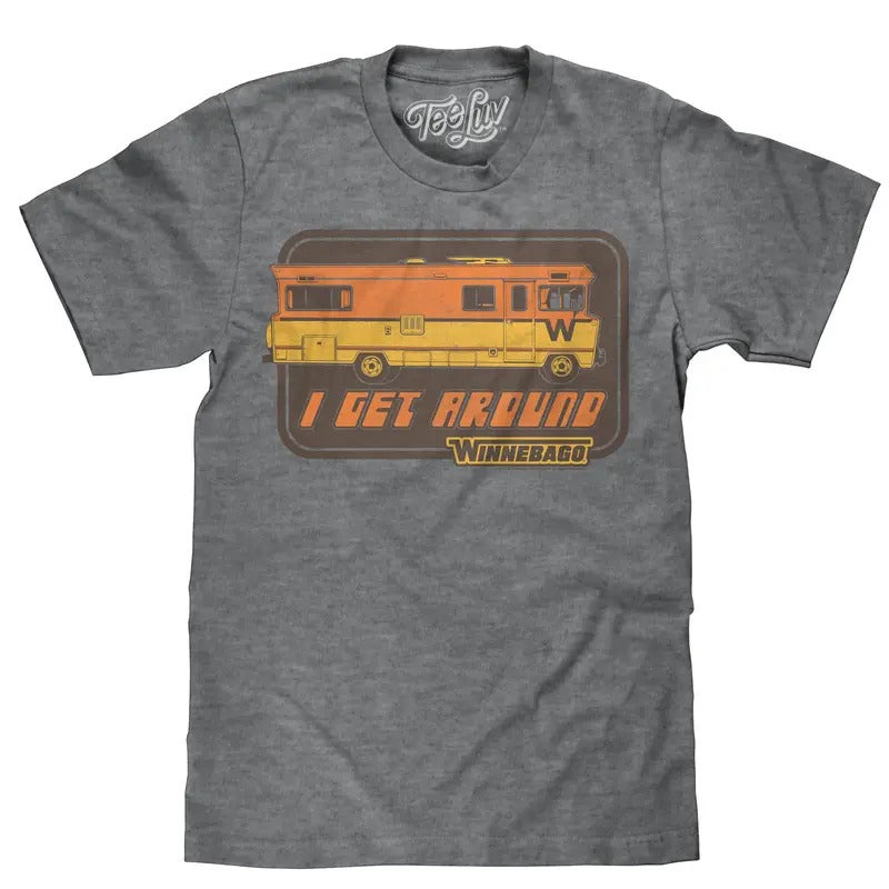 Winnebago "I Get Around" T-Shirt - Gray Hoodie, Sweatshirt | UrbanDripWear.com
