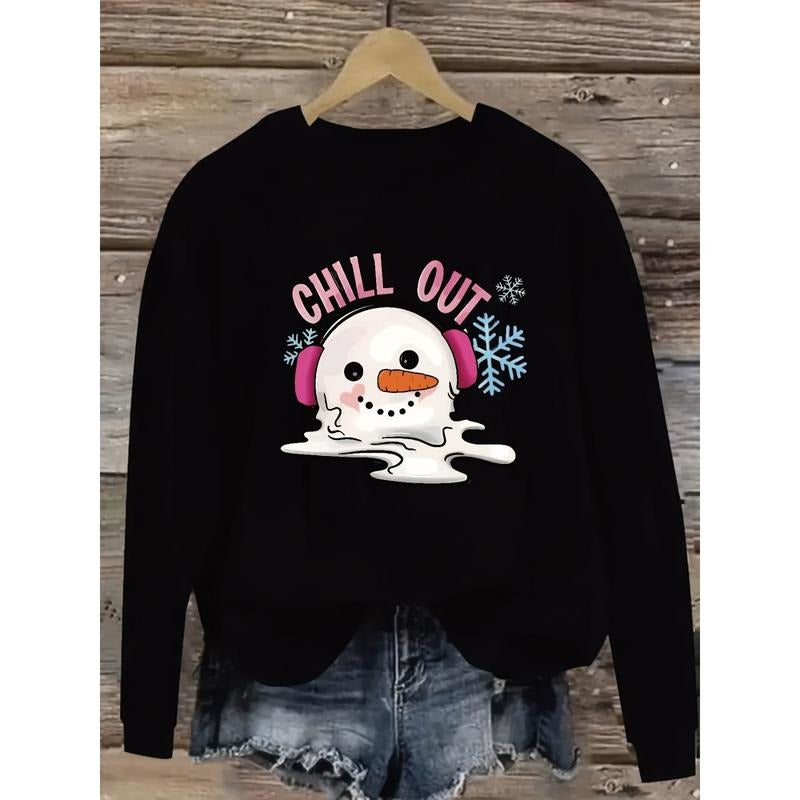 Winter "Chill Out" Snowman Sweatshirt T-Shirts, Hoodie | UrbanDripWear.com